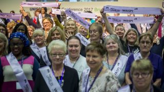 WASPI women at UNISON conference