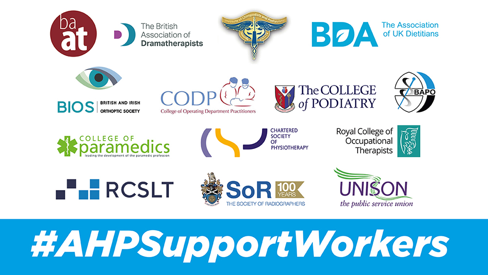 Various UK medical-related logos