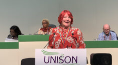 Andrea Egan addressing UNISON's national disabled members' conference