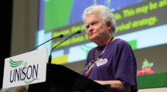 Jackie Lewis speaking at UNISON's local government conference 2023