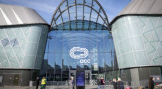 Exterior photo of the conference centre in Liverpool.