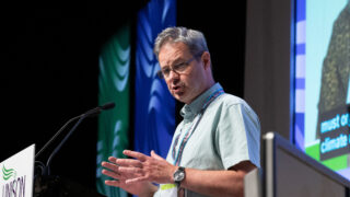 Stephen Smellie speaking at NDC