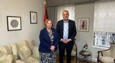 Photo of Christina McAnea and Husam Zomlot