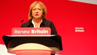 Christina McAnea speaking at Labour conference 2025