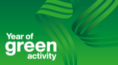 Words on a green background: Year of Green Activity