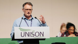 Neil Cartwright at the podium