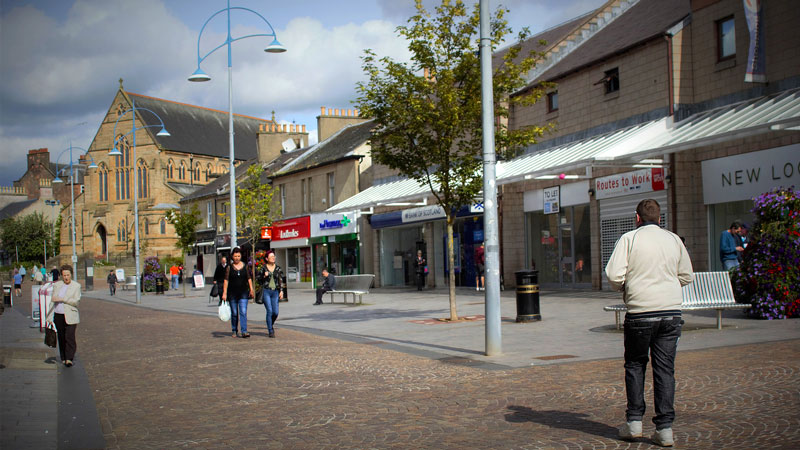 A street in Coatbridge, North Lanarkshire