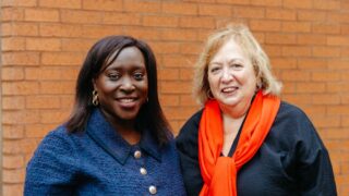 Abena Oppong-Asare MP stands with UNISON general secretary Christina McAnea