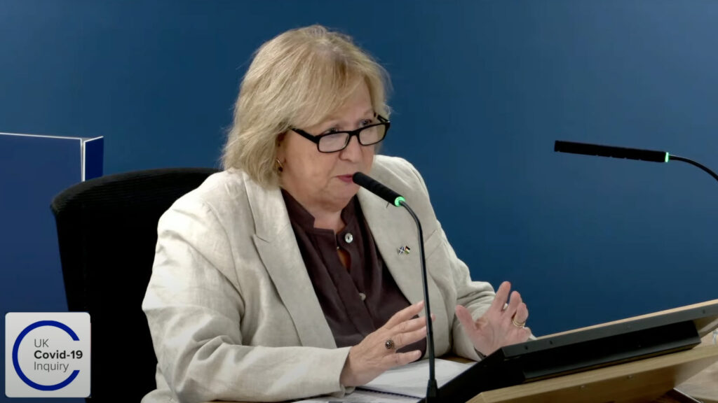 Christina McAnea giving evidence to the Covid Inquiry 2025