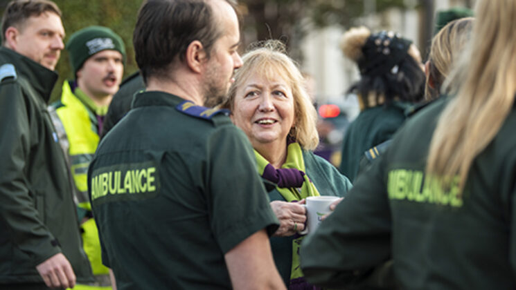 UNISON New Cross Rd., Depford, Ambulance picket line